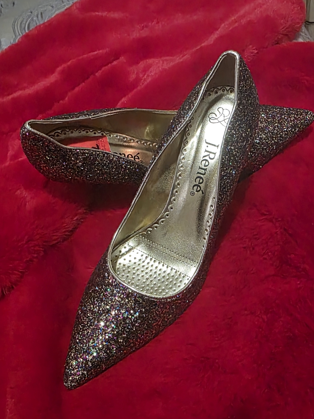 J.Renee Glitter Pointed Toe Pumps in Multi-Color